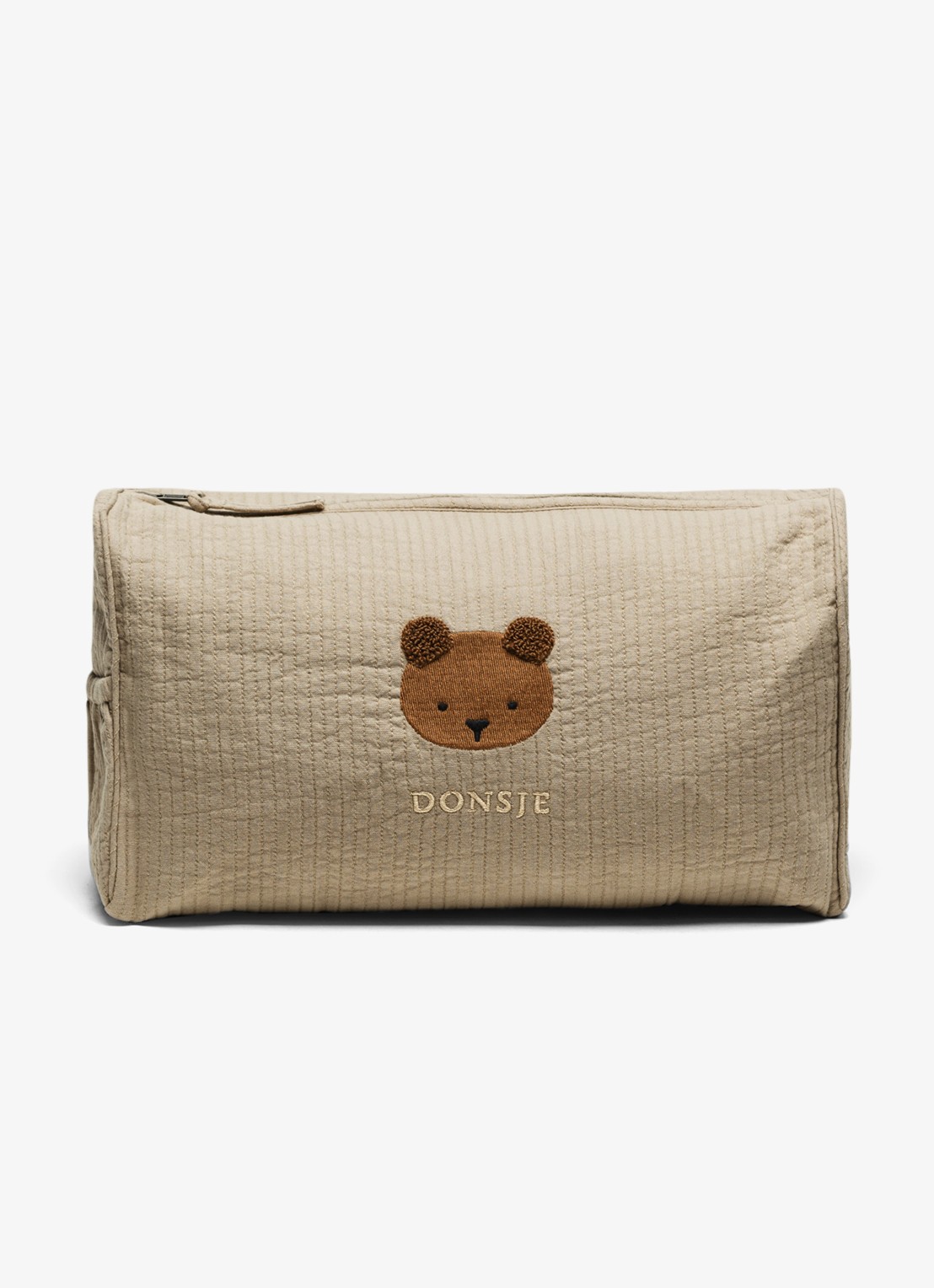 Donsje Amsterdam Tebbe Washbag | Bear - voorkant 2 taupe