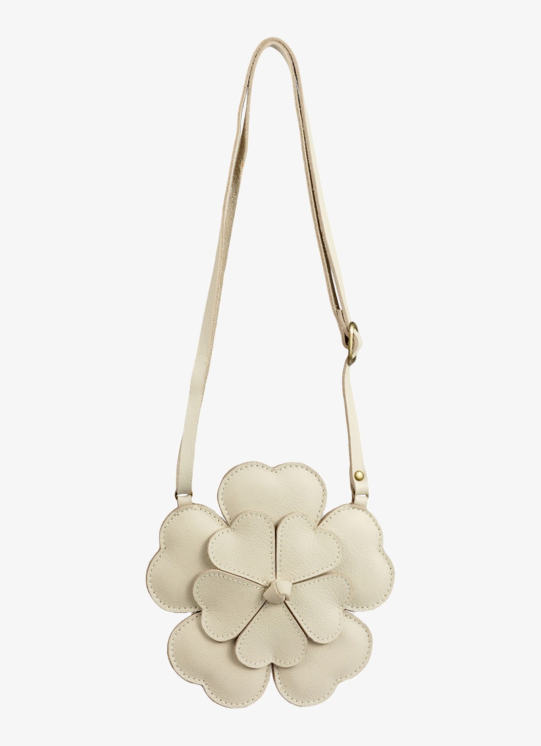 Donsje Amsterdam Toto White Buttercup schoudertas van leer  - detail 3 ivoor