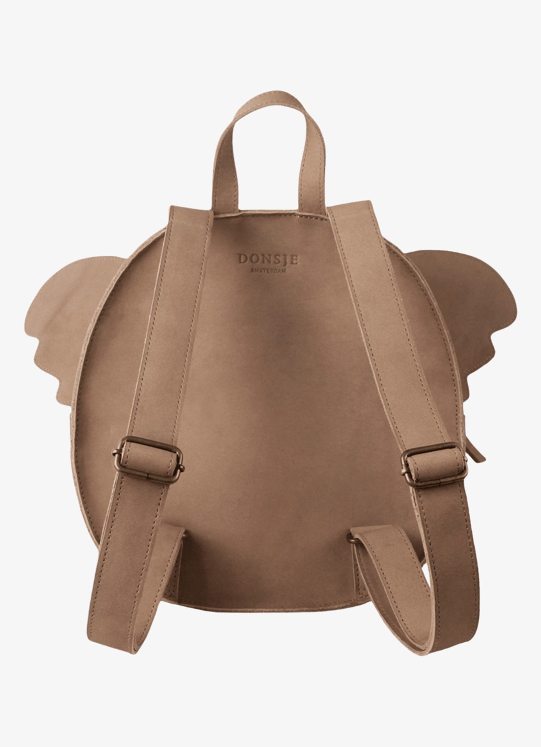Donsje Amsterdam Umi Koala rugzak van leer - achterkant beige