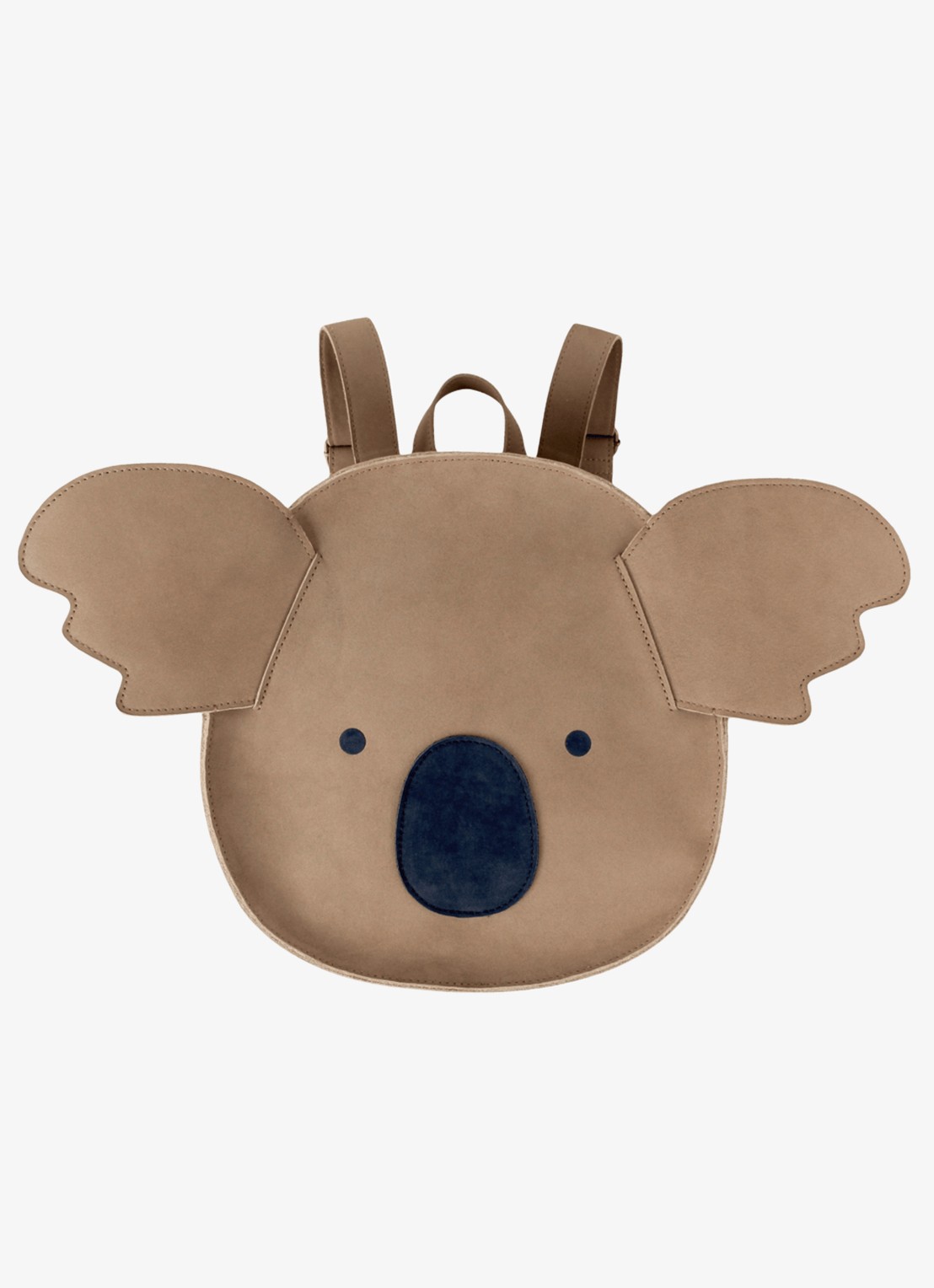 Donsje Amsterdam Umi Koala rugzak van leer - voorkant 3 beige