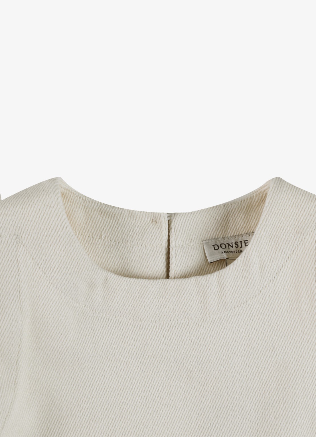 Donsje Amsterdam Veeri top met strikdetail - detail 4 ivoor
