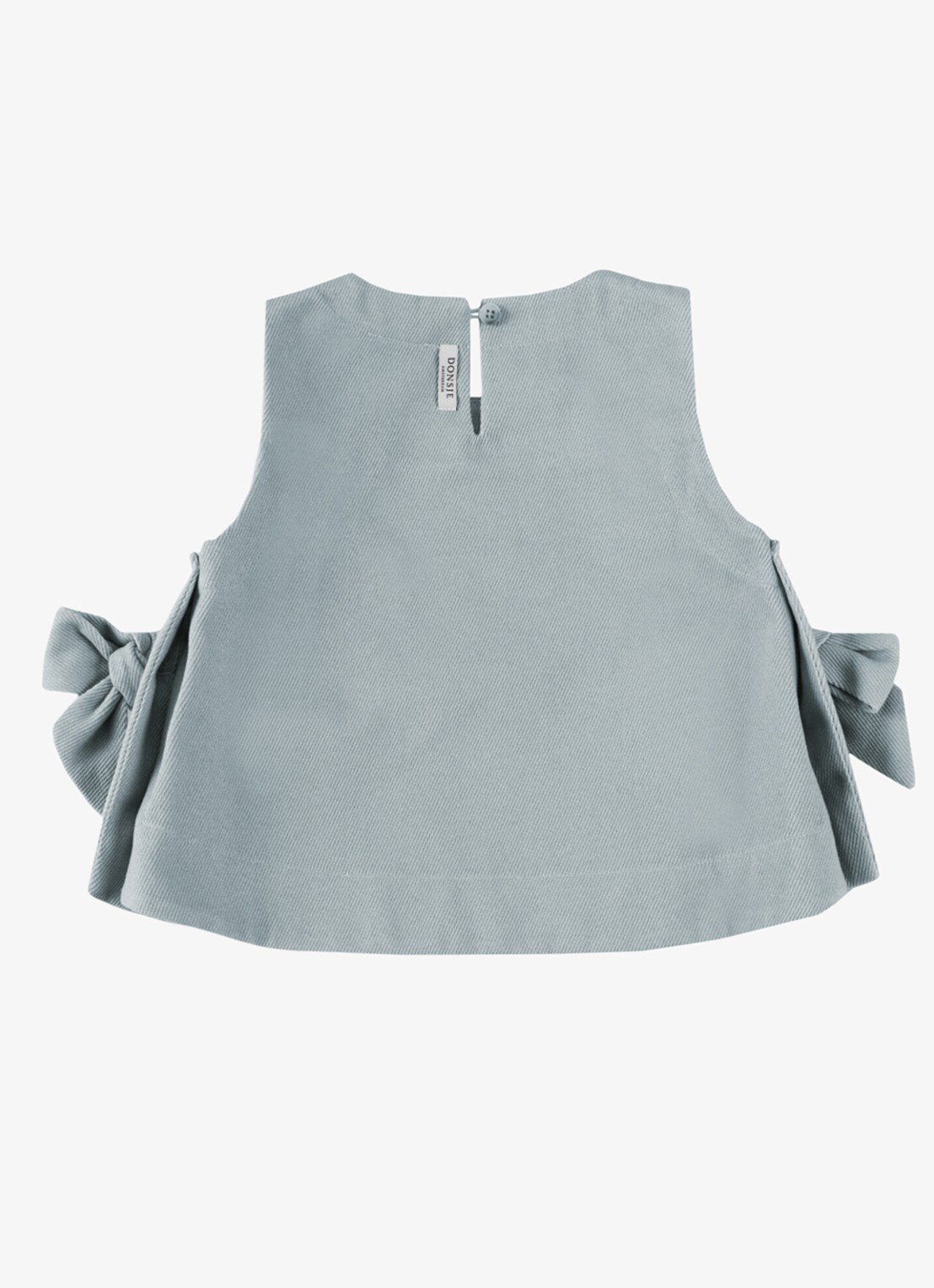 Donsje Amsterdam Veeri top met strikdetail - achterkant 3 indigo