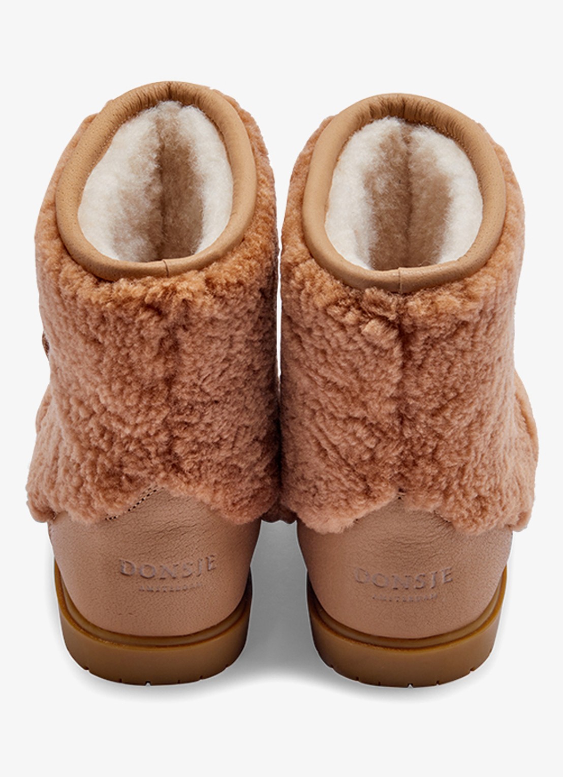 Donsje Amsterdam Wadou Boots | Alpaca - achterkant beige