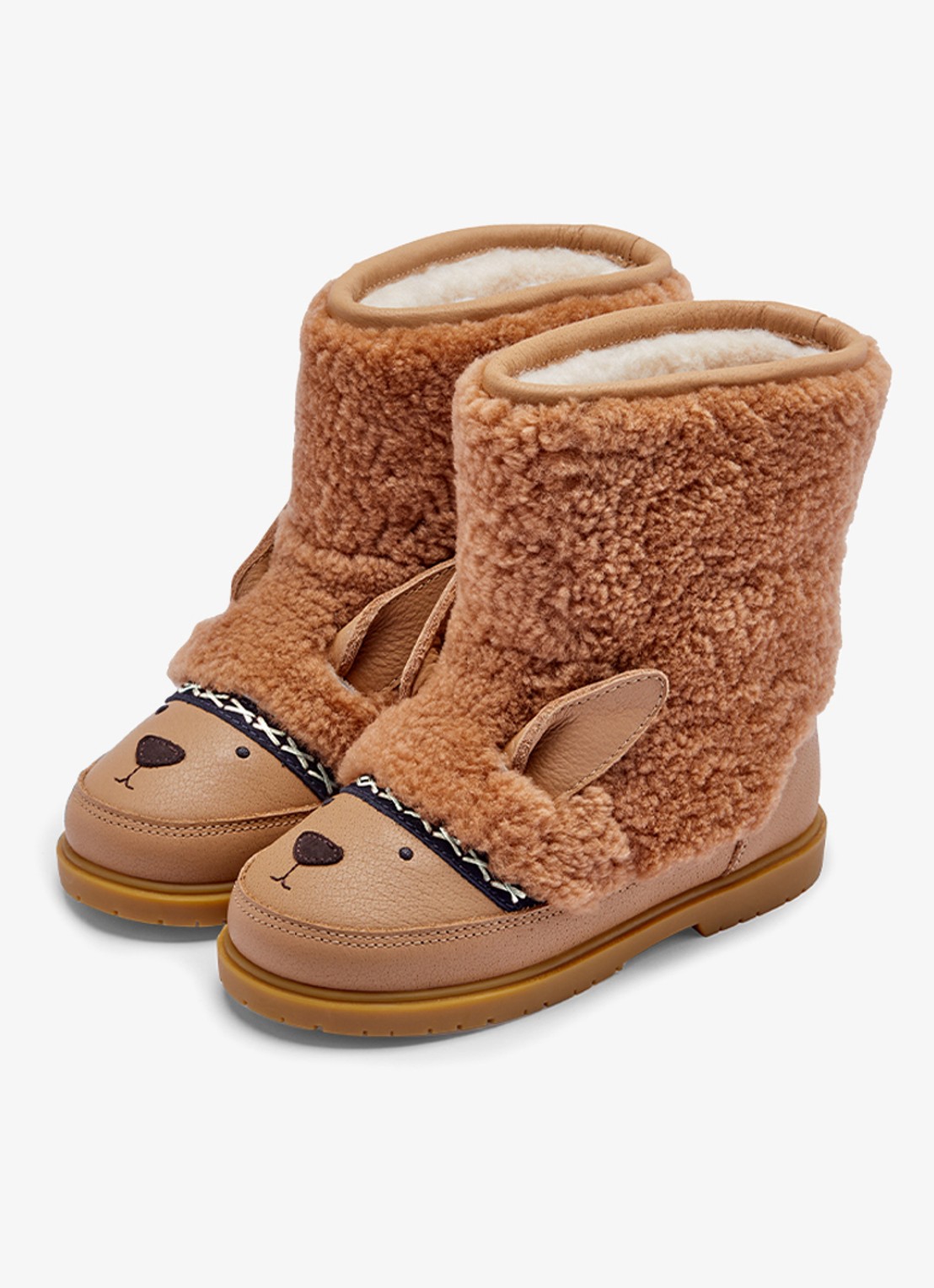 Donsje Amsterdam Wadou Boots | Alpaca - voorkant 2 beige