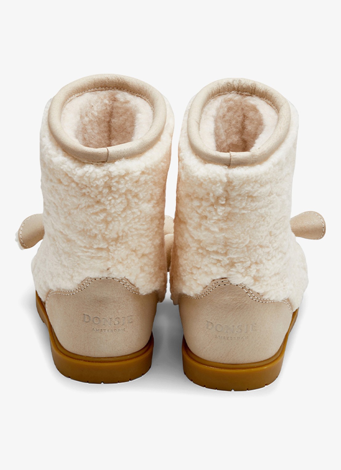 Donsje Amsterdam Wadou boots   lammy - achterkant 6 beige
