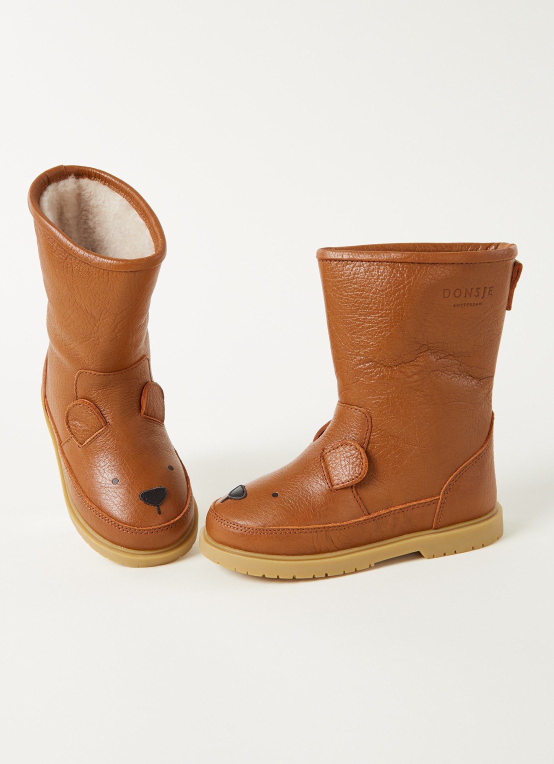 Donsje Amsterdam Wadudu Lining Bear laarsje van leer - detail 7 cognac