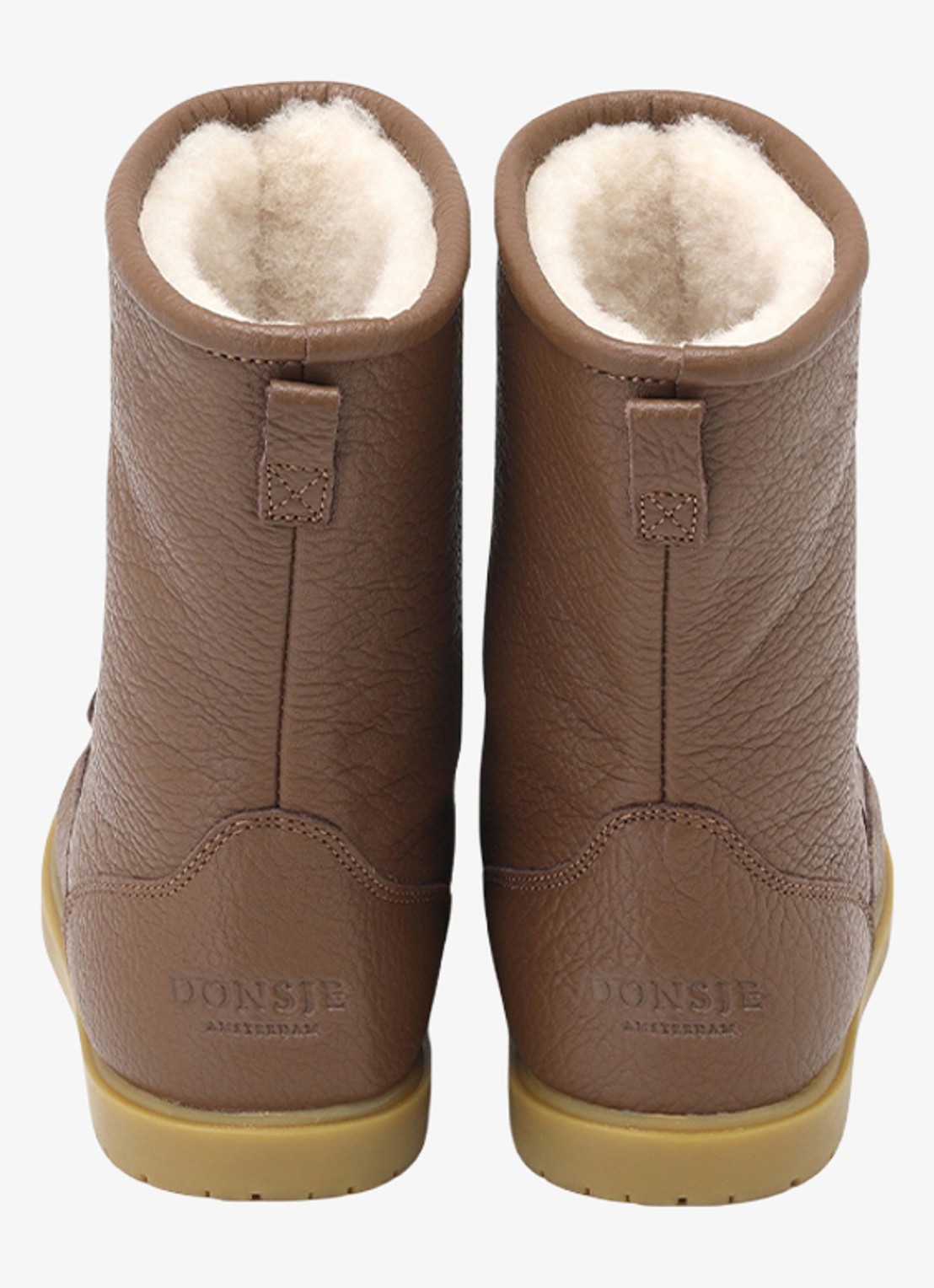 Donsje Amsterdam Wadudu Lining Bear laarsje van leer - achterkant cognac