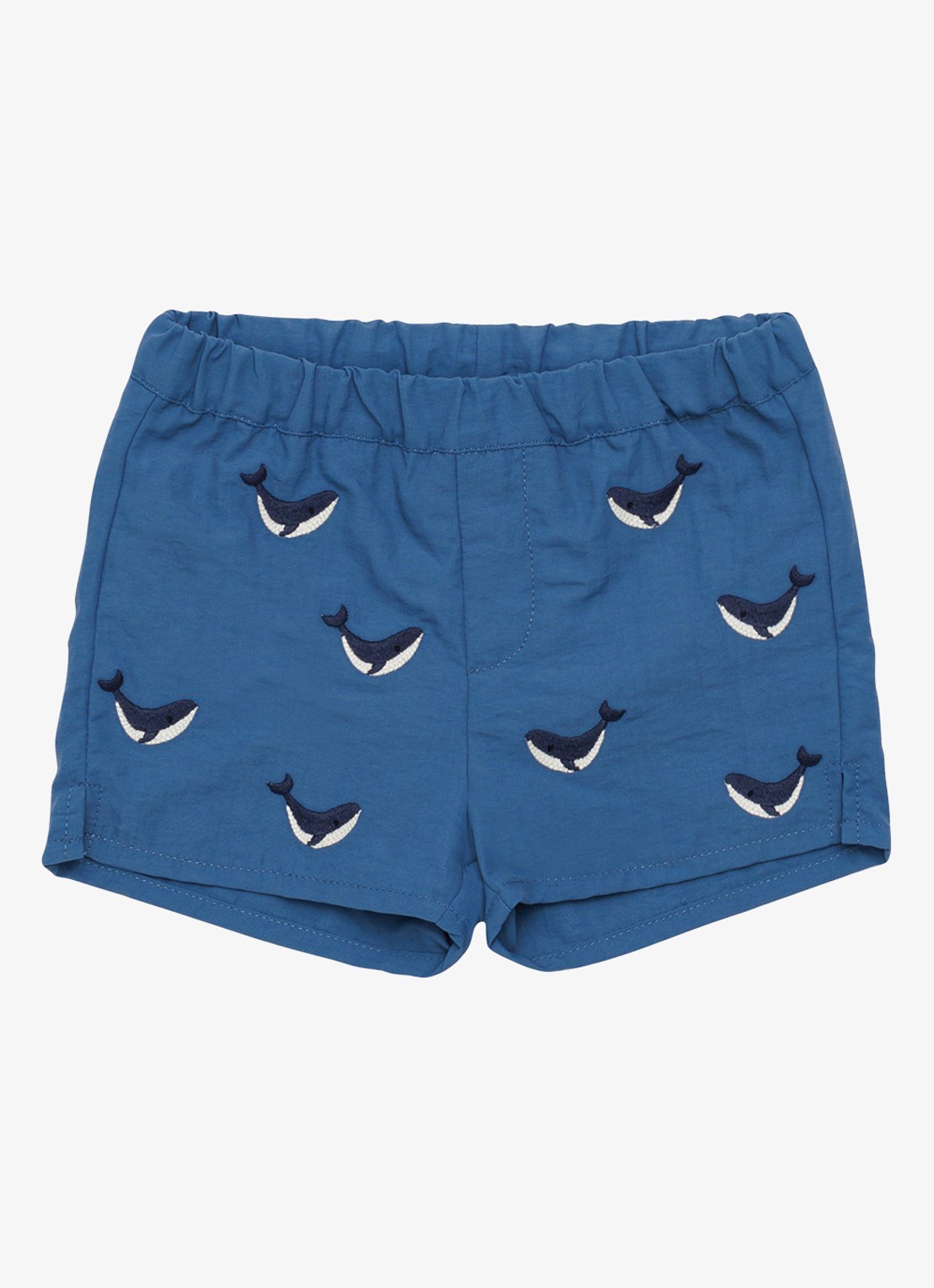 Donsje Amsterdam Wangu zwemshort met borduring - voorkant 2 donkerblauw