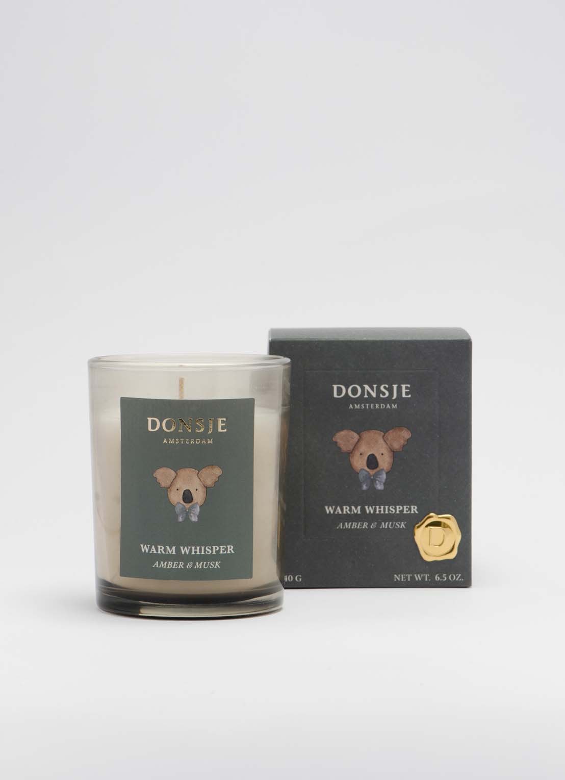 Donsje Amsterdam Warm Whisper geurkaars 240 gram - voorkant 3 multicolor