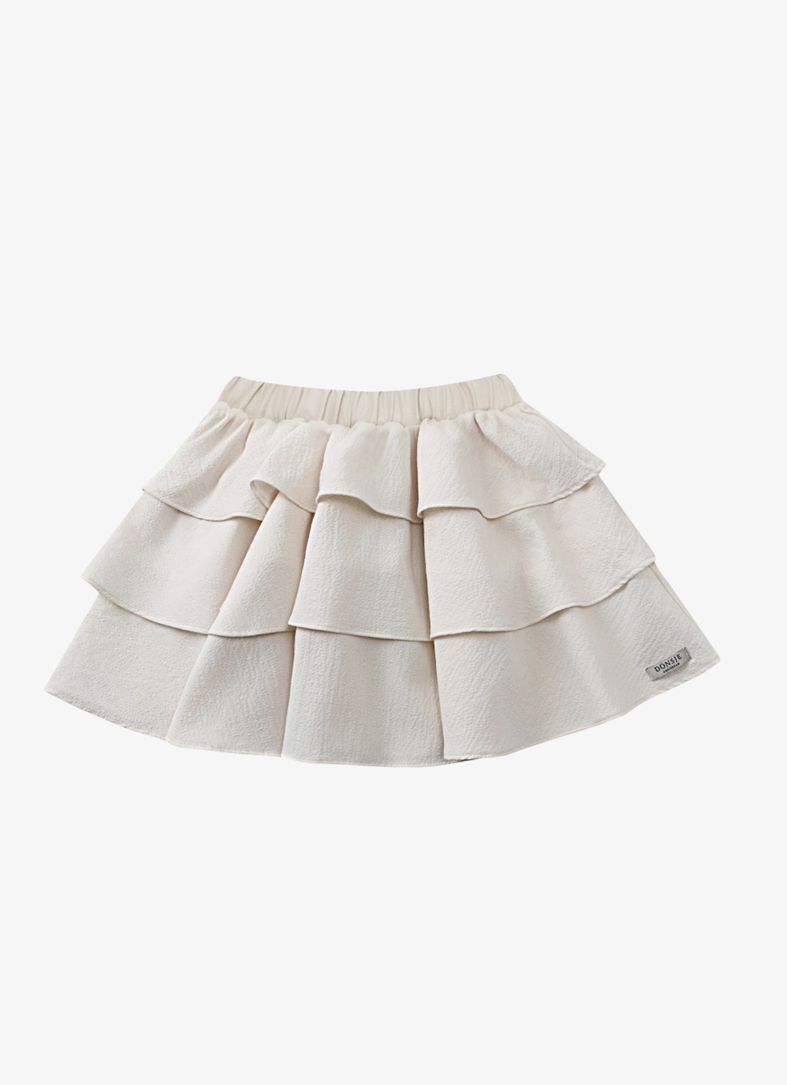 Donsje Amsterdam Willow mini rok met ruches - voorkant wit