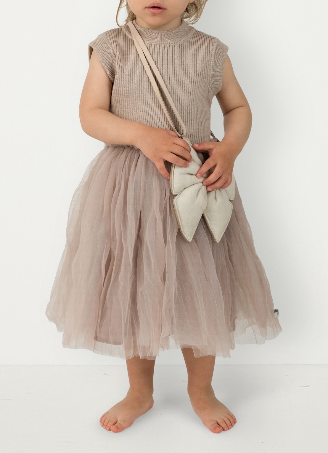 Donsje Amsterdam Xewa jurk - voorkant 3 beige