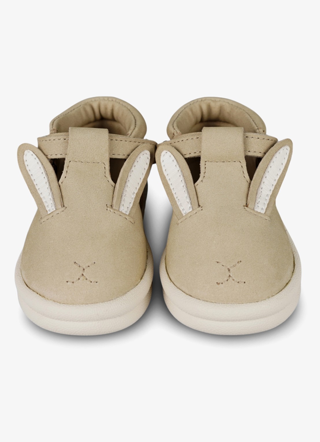 Donsje Amsterdam Zazo Classic Bunny babyschoentje van leer - detail 2 taupe