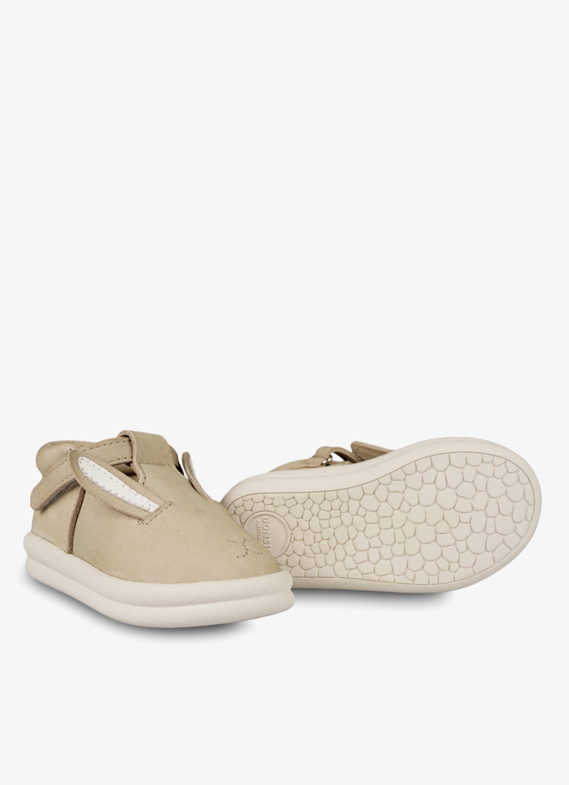 Donsje Amsterdam Zazo Classic Bunny babyschoentje van leer - detail 4 taupe