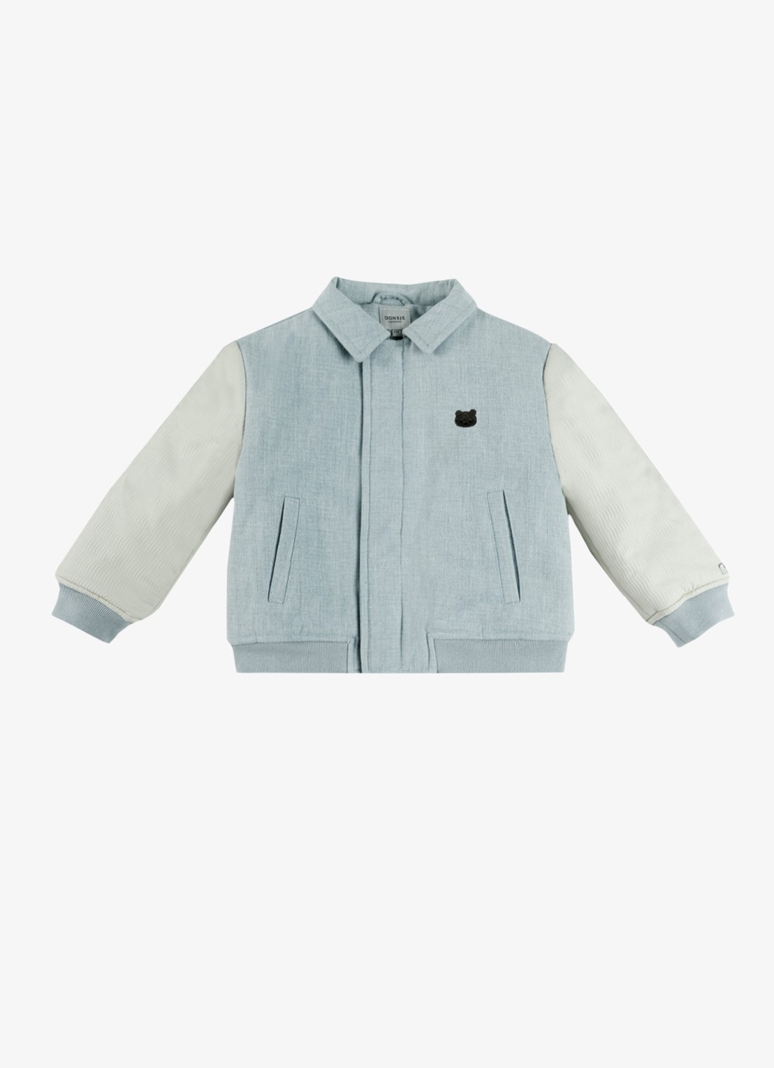 Donsje Amsterdam Zemmie baseball jack van katoen - voorkant 2 blauw