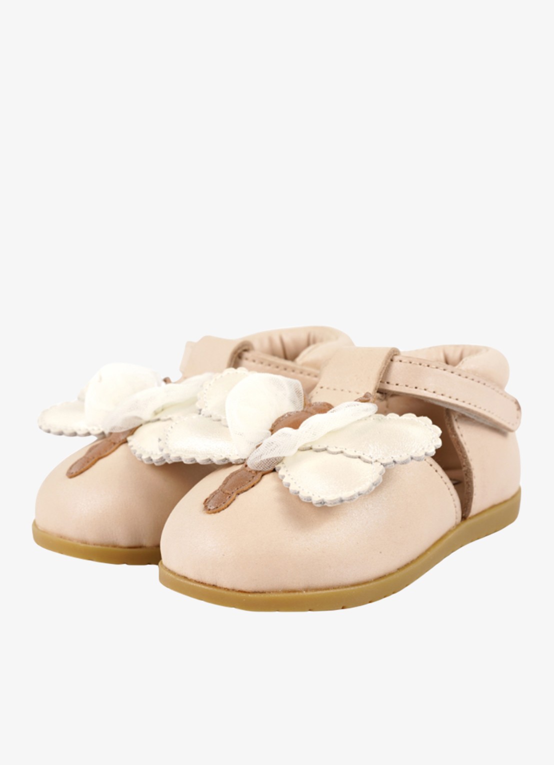 Donsje Amsterdam Zozou babyschoentje van leer - voorkant metallic