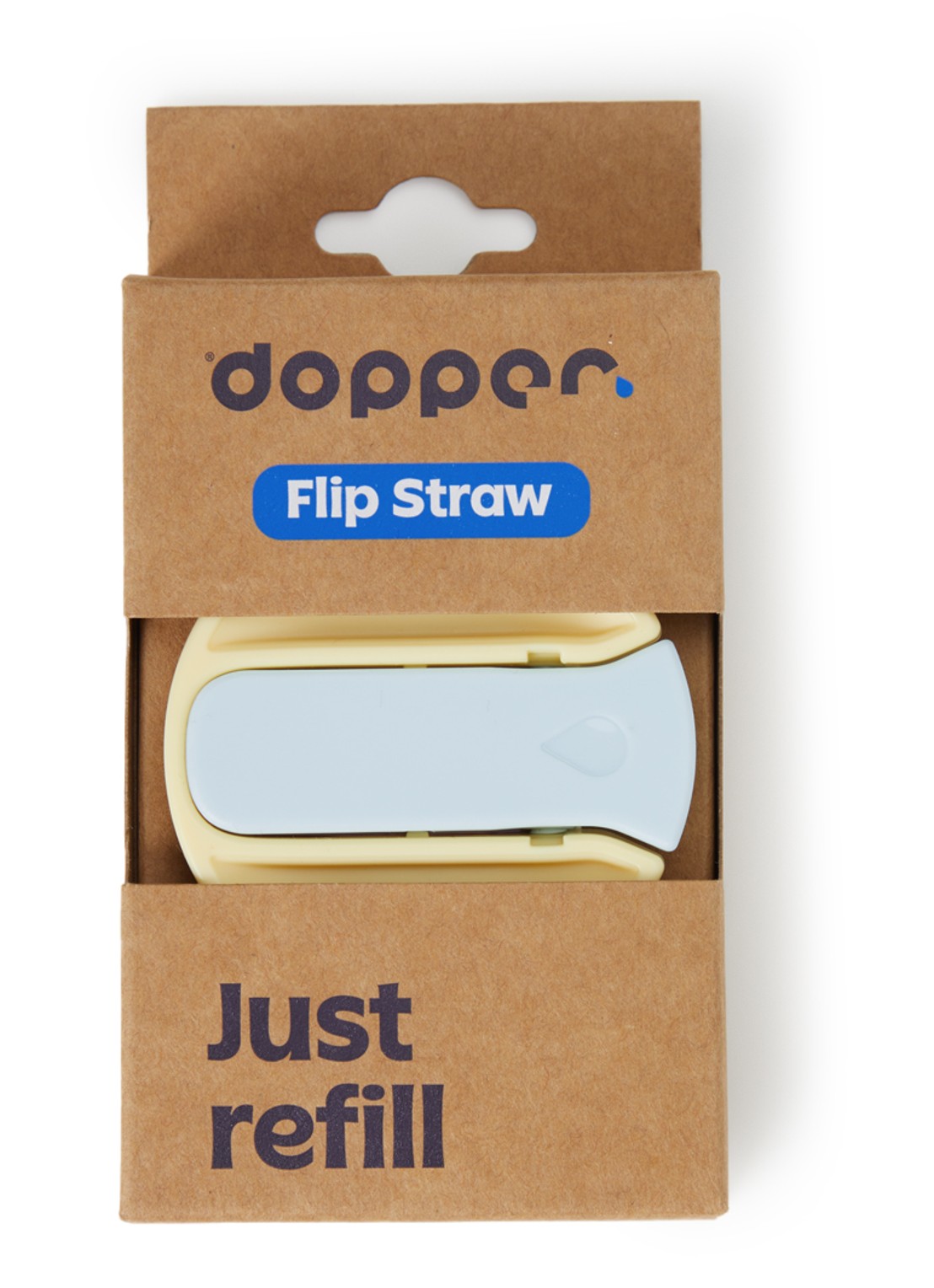 Dopper Flip Straw 24 cm - voorkant lichtgeel