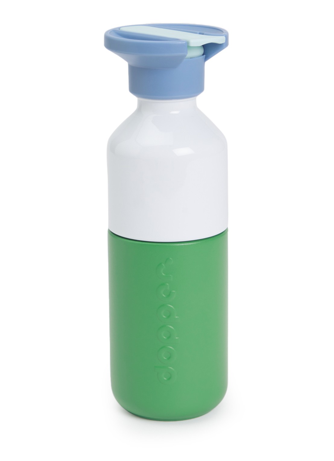 Dopper Steel x Flip Straw waterfles 35 cl - voorkant groen