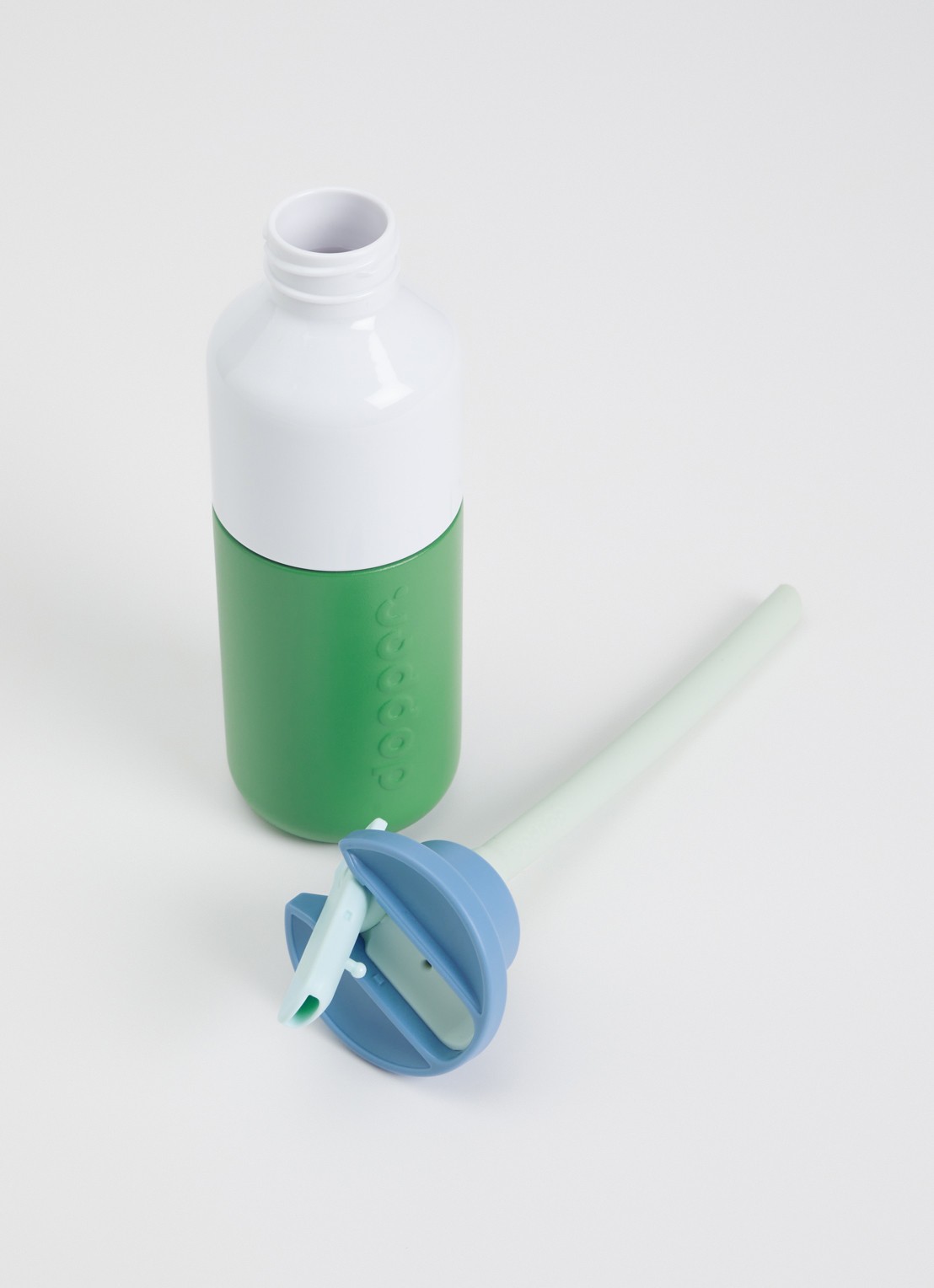Dopper Steel x Flip Straw waterfles 35 cl - voorkant 2 groen