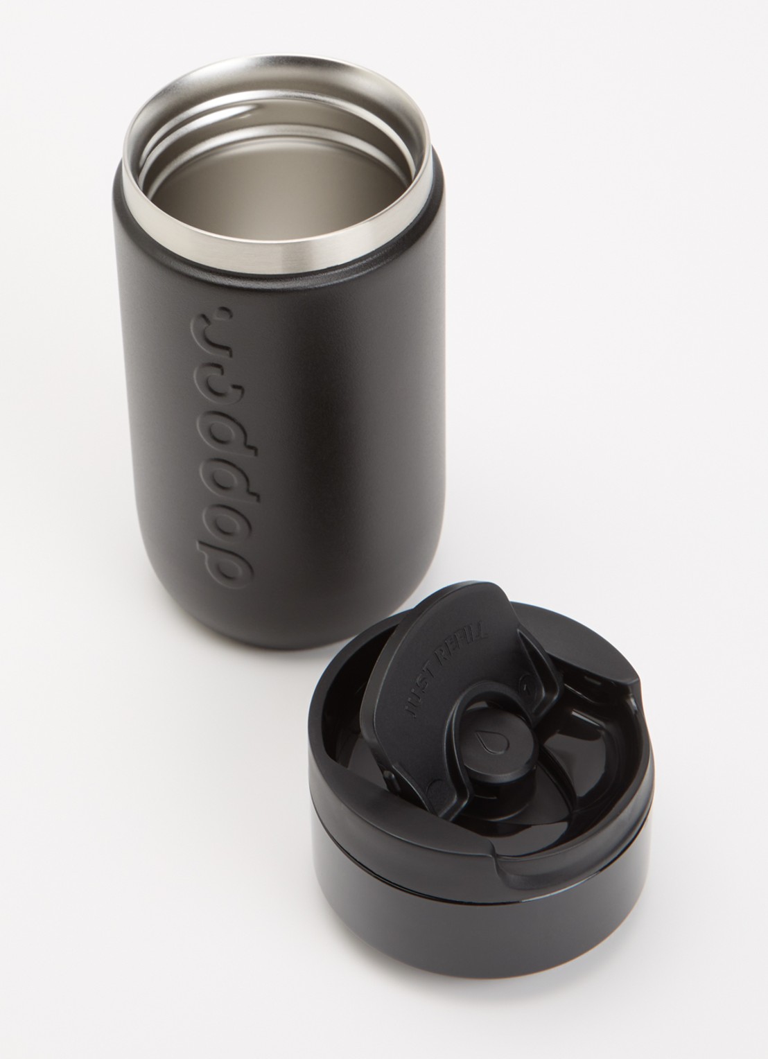 Dopper Travel thermosfles 30 cl  - voorkant 2 zwart