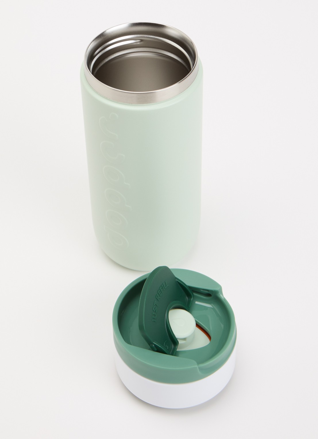 Dopper Travel thermosfles 30 cl  - voorkant 2 lichtgroen