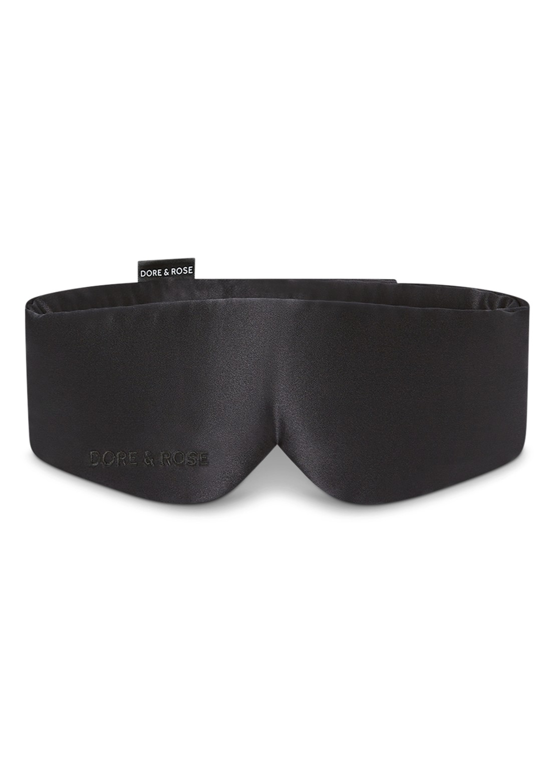 Dore & Rose Deep Sleep Mask - slaapmasker van zijde - voorkant 3 zwart