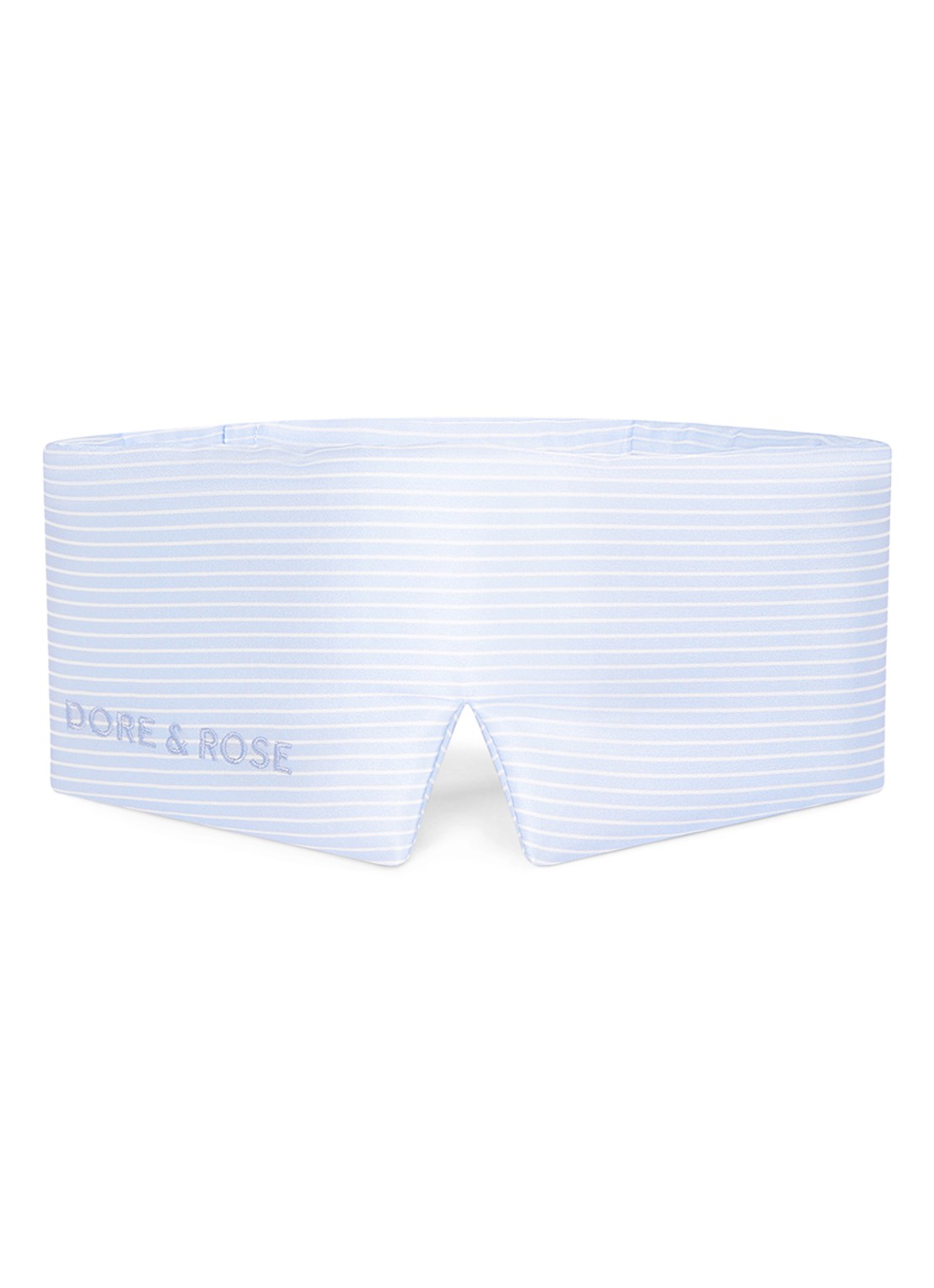 Dore & Rose Deep Sleep Mask - slaapmasker van zijde - voorkant 3 lichtblauw