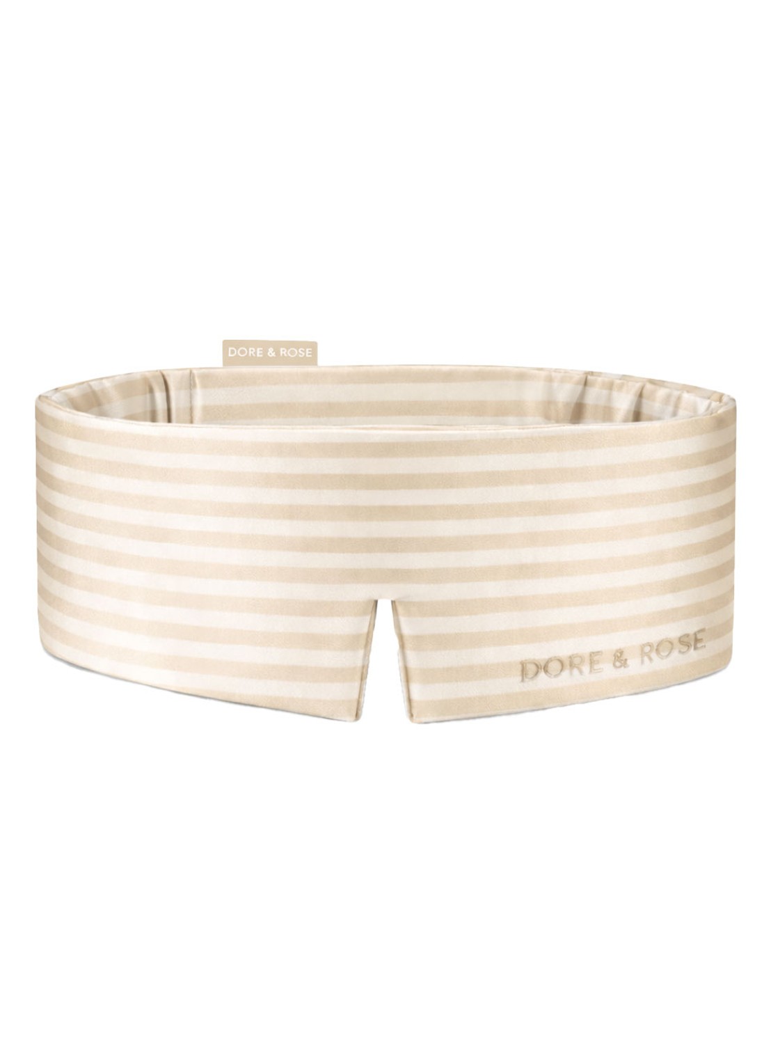 Dore & Rose Deep Sleep Mask - slaapmasker van zijde - voorkant 2 beige