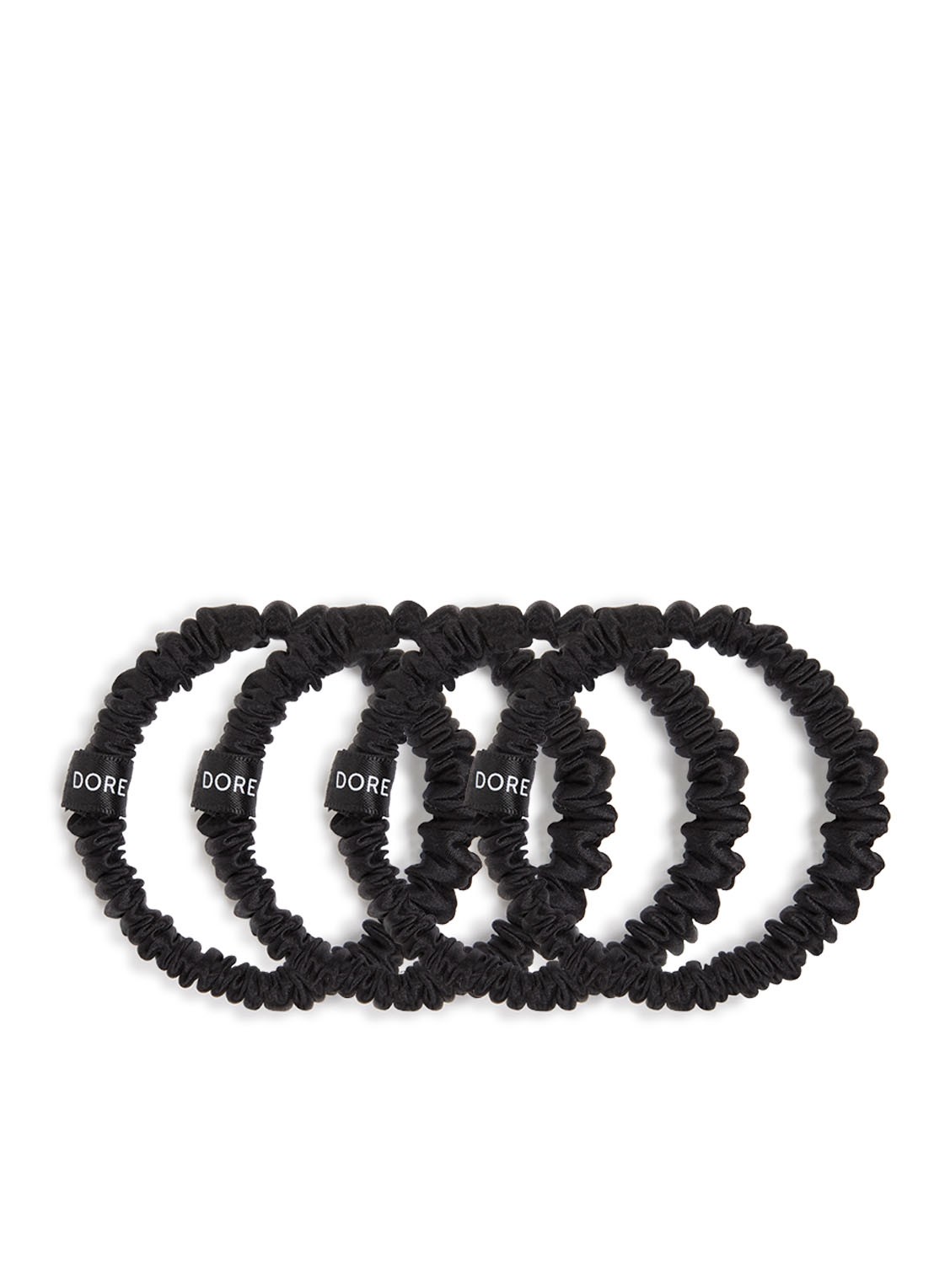 Dore & Rose Premium Scrunchies van zijde - voorkant 2 nº 18 ébène du chêne
