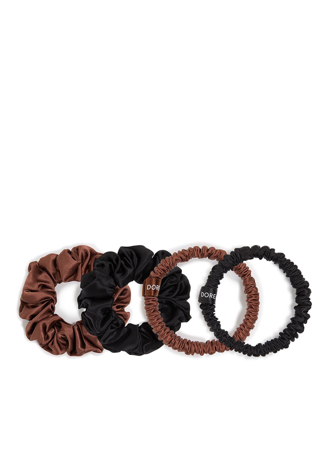 Dore & Rose Premium Scrunchies van zijde - voorkant 3 nº 91 terre d'ombre