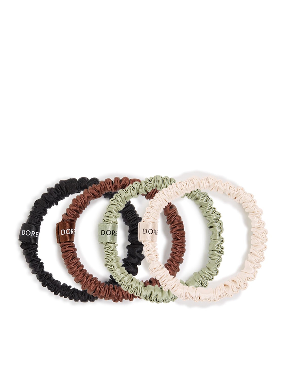 Dore & Rose Premium Scrunchies van zijde - voorkant nº 42 sable doré