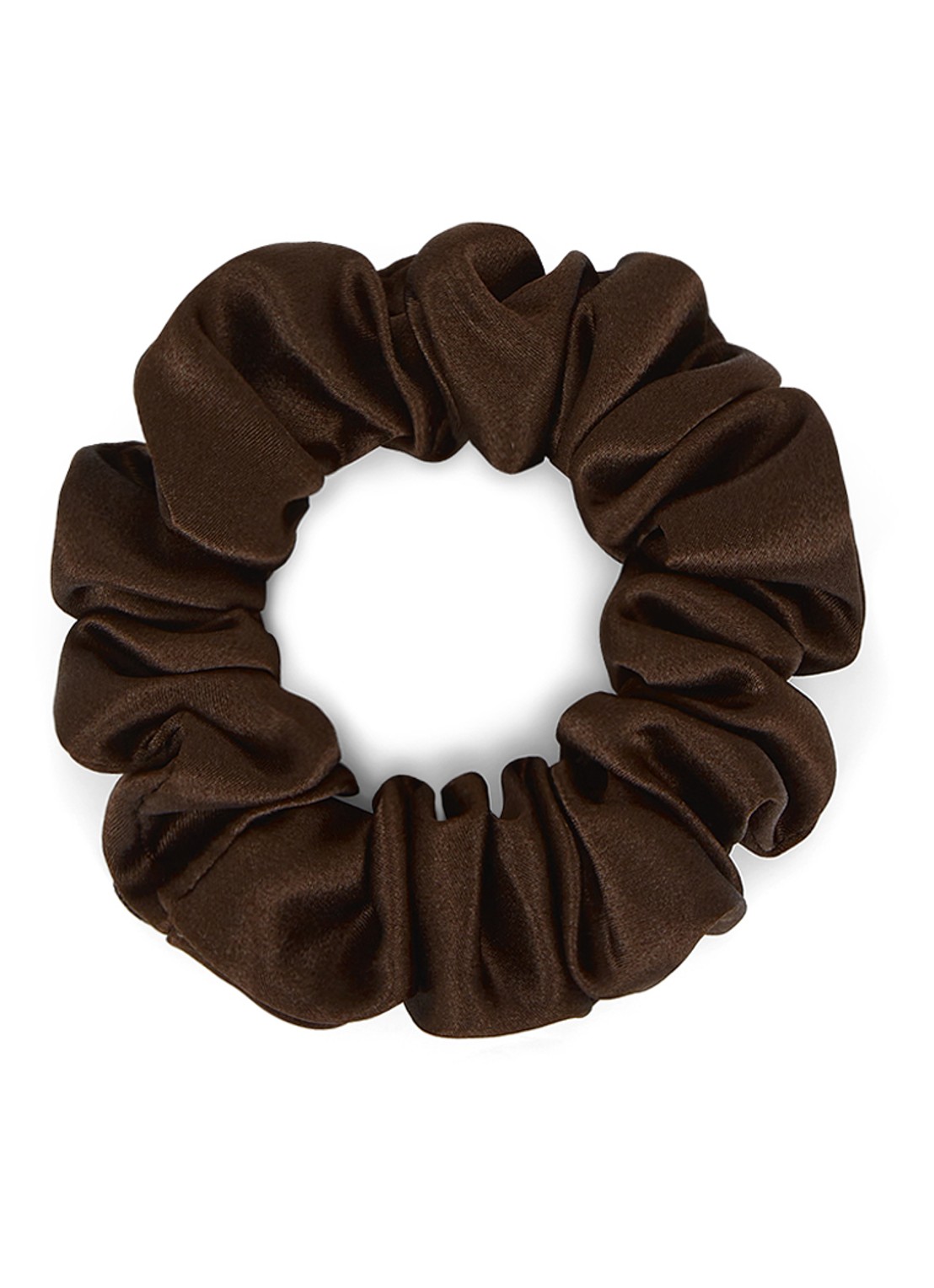 Dore & Rose Scrunchie Chocolate Brown 3 cm - voorkant chocolate brown