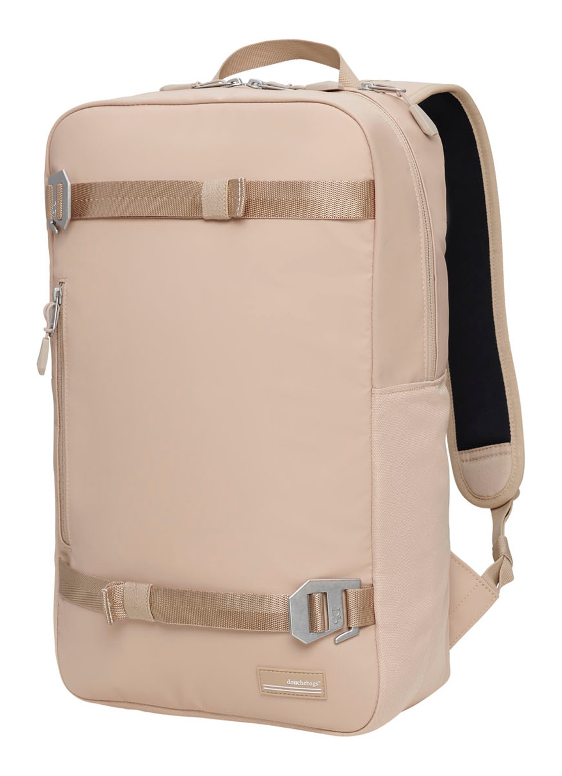 Douchebags The Scholar rugzak met 15 inch laptopvak - voorkant 2 beige