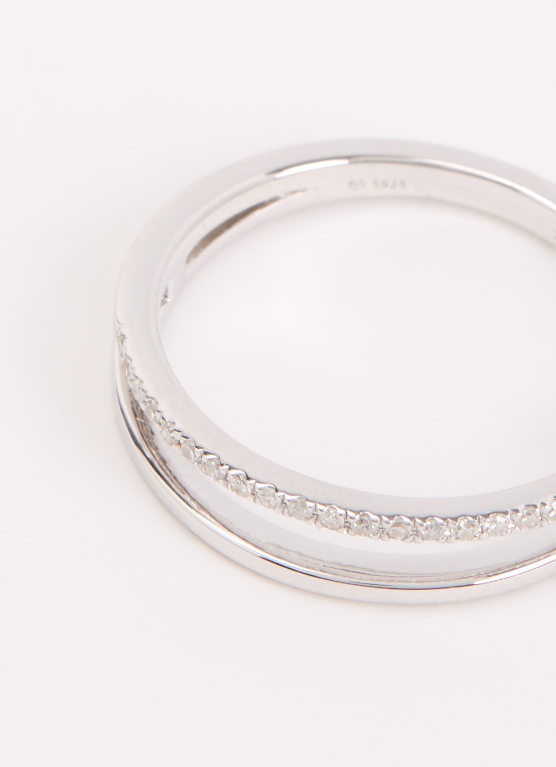 DPT Antwerp Duo diamanten ring van zilver - detail 3 zilver