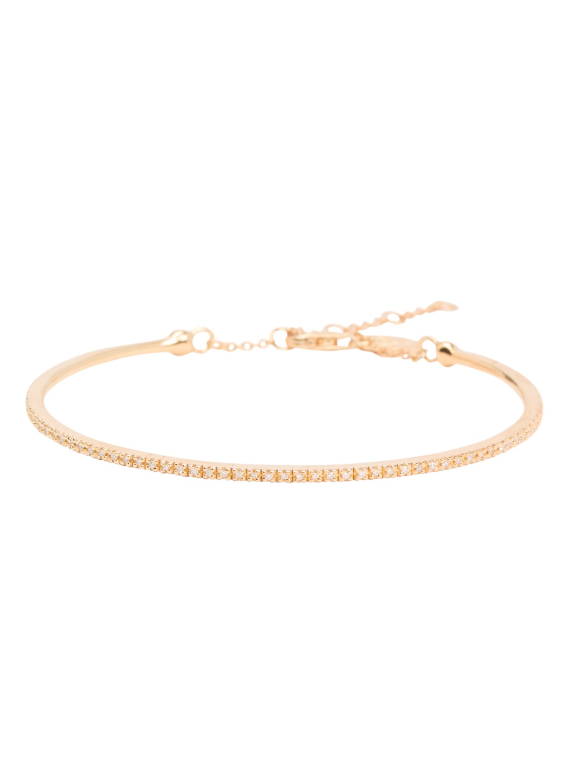 DPT Antwerp Ever bangle diamanten armband verguld - voorkant goud