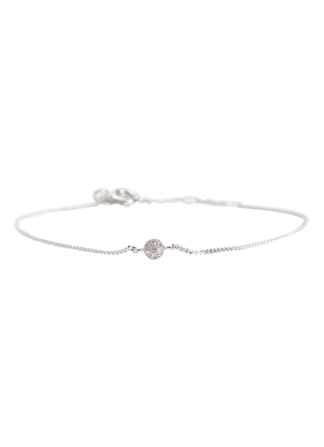DPT Antwerp First Diamond armband van zilver - voorkant 3 zilver