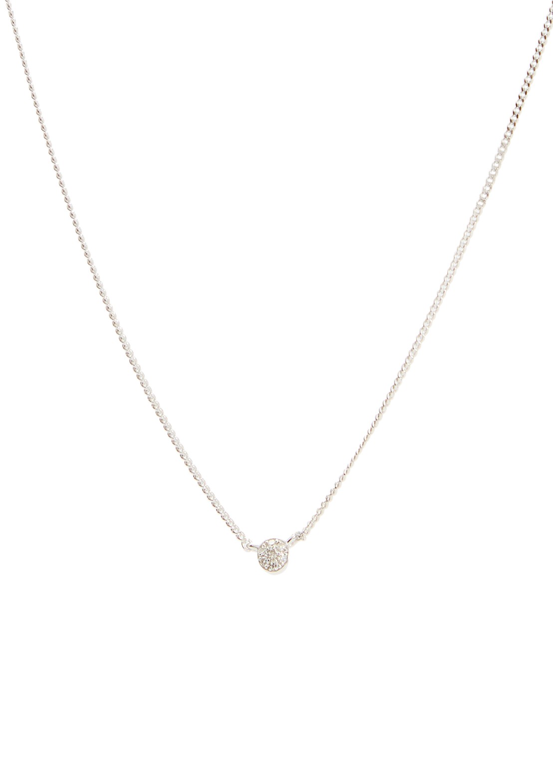 DPT Antwerp First Diamond ketting van zilver - voorkant zilver