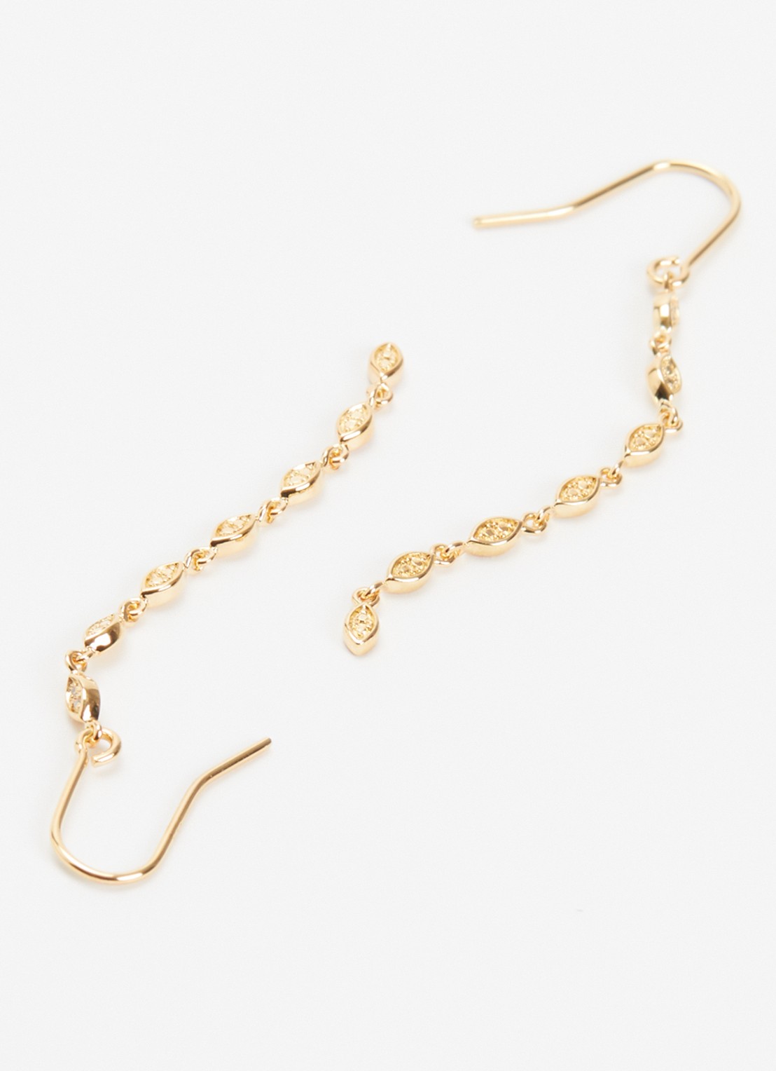 DPT Antwerp Golden Eye oorhangers verguld - detail goud