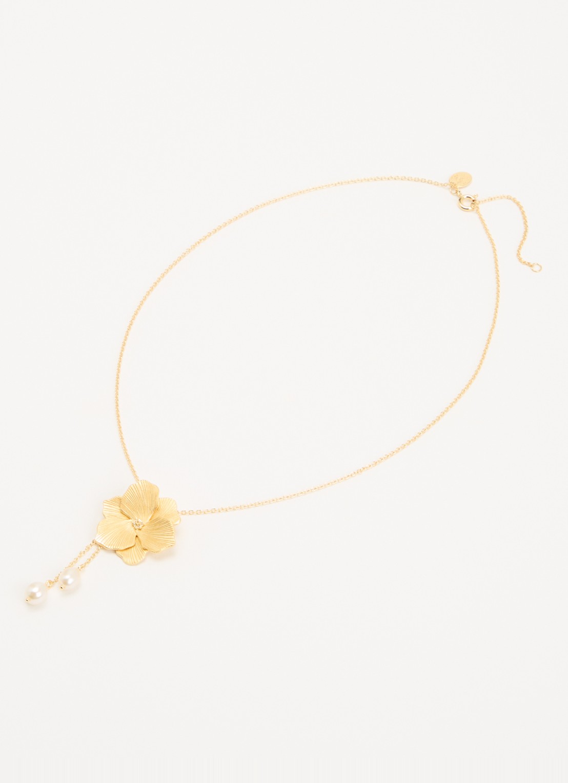 DPT Antwerp Jasmine diamanten ketting verguld - detail 3 goud