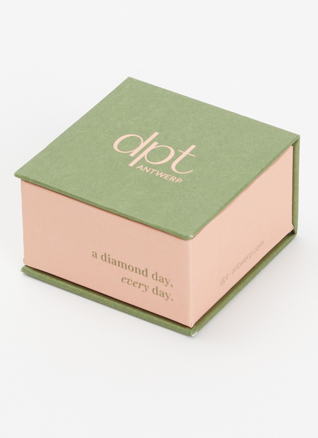 DPT Antwerp Jasmine Small diamanten oorknopjes verguld - detail 2 goud