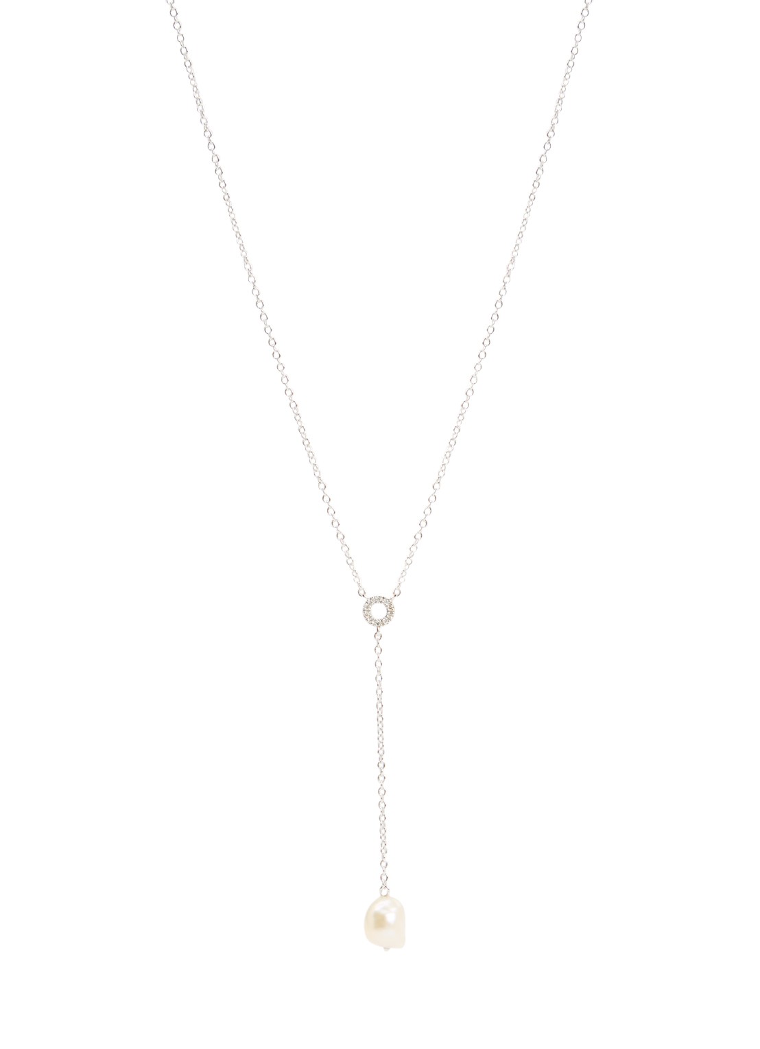 DPT Antwerp Lucy diamanten ketting van zilver - voorkant 5 zilver