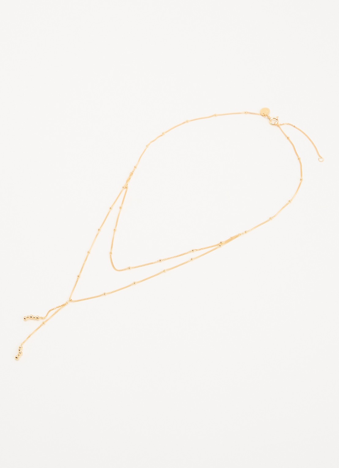 DPT Antwerp Wave diamanten ketting verguld - detail 3 goud