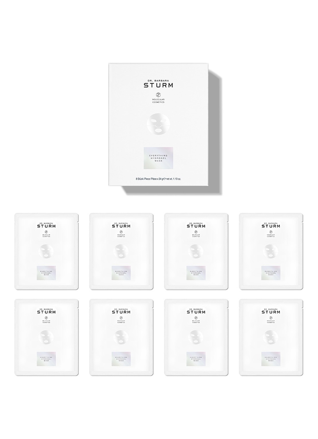 Dr. Barbara Sturm Molecular Cosmetics Everything Hydrogel Mask - gezichtsmasker 8 stuks - voorkant 6 undefined