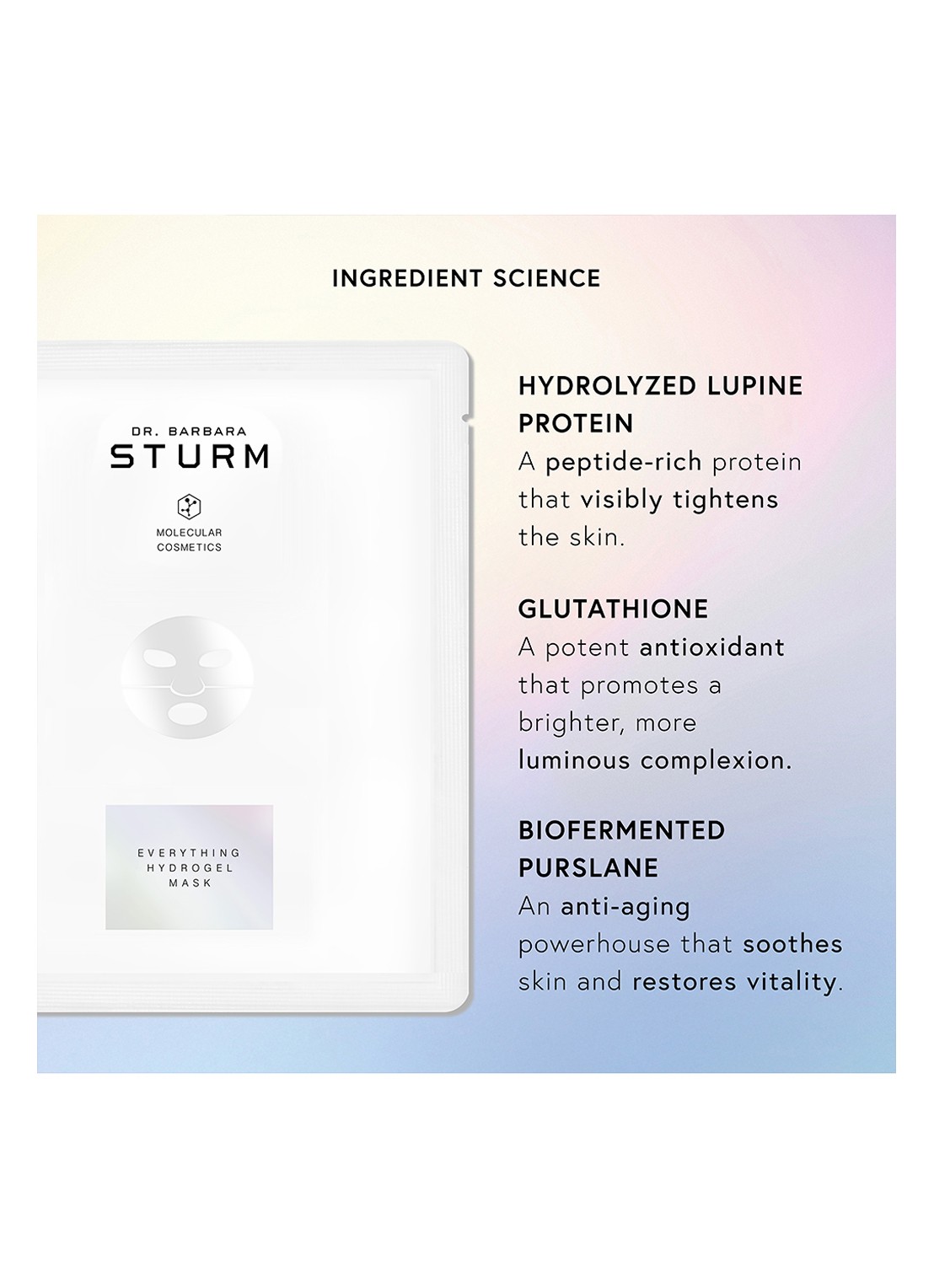 Dr. Barbara Sturm Molecular Cosmetics Everything Hydrogel Mask - gezichtsmasker - detail 5 undefined