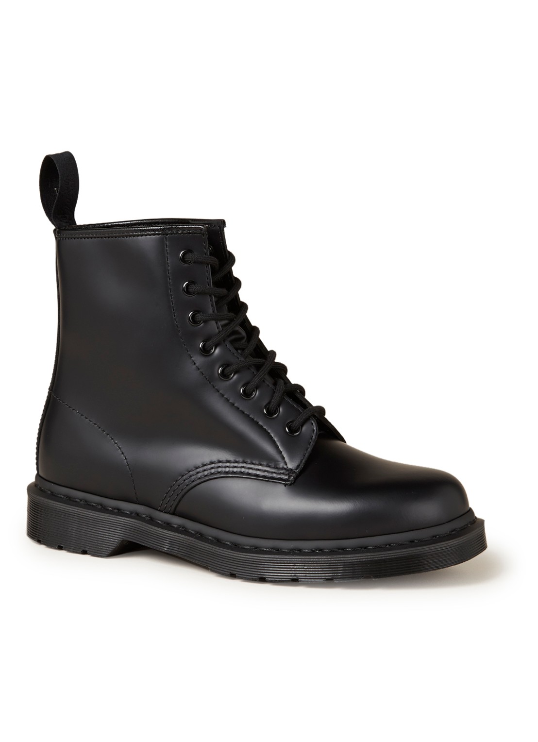 Dr. Martens 1460 Mono veterschoen van leer - voorkant 4 zwart