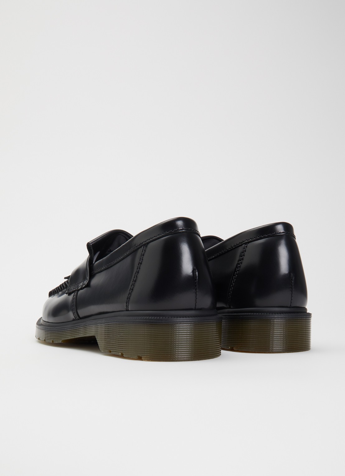 Dr. Martens Adrian loafer van leer met franjes - achterkant 5 zwart