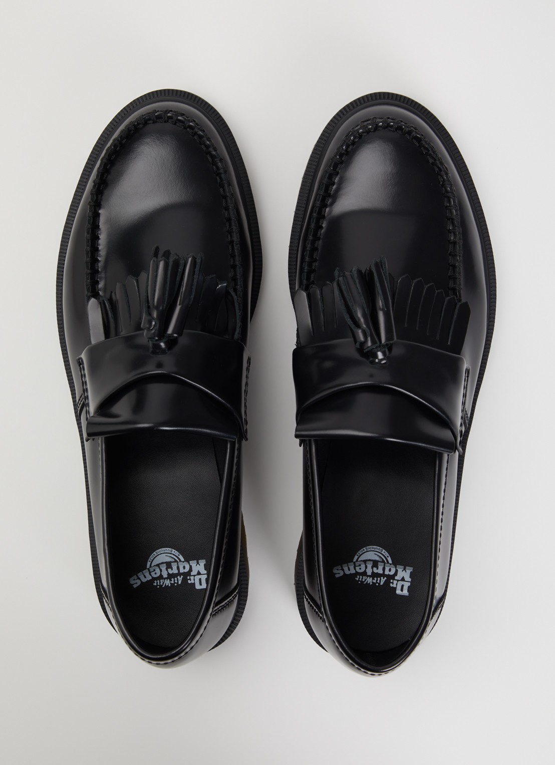 Dr. Martens Adrian loafer van leer met franjes - detail 3 zwart
