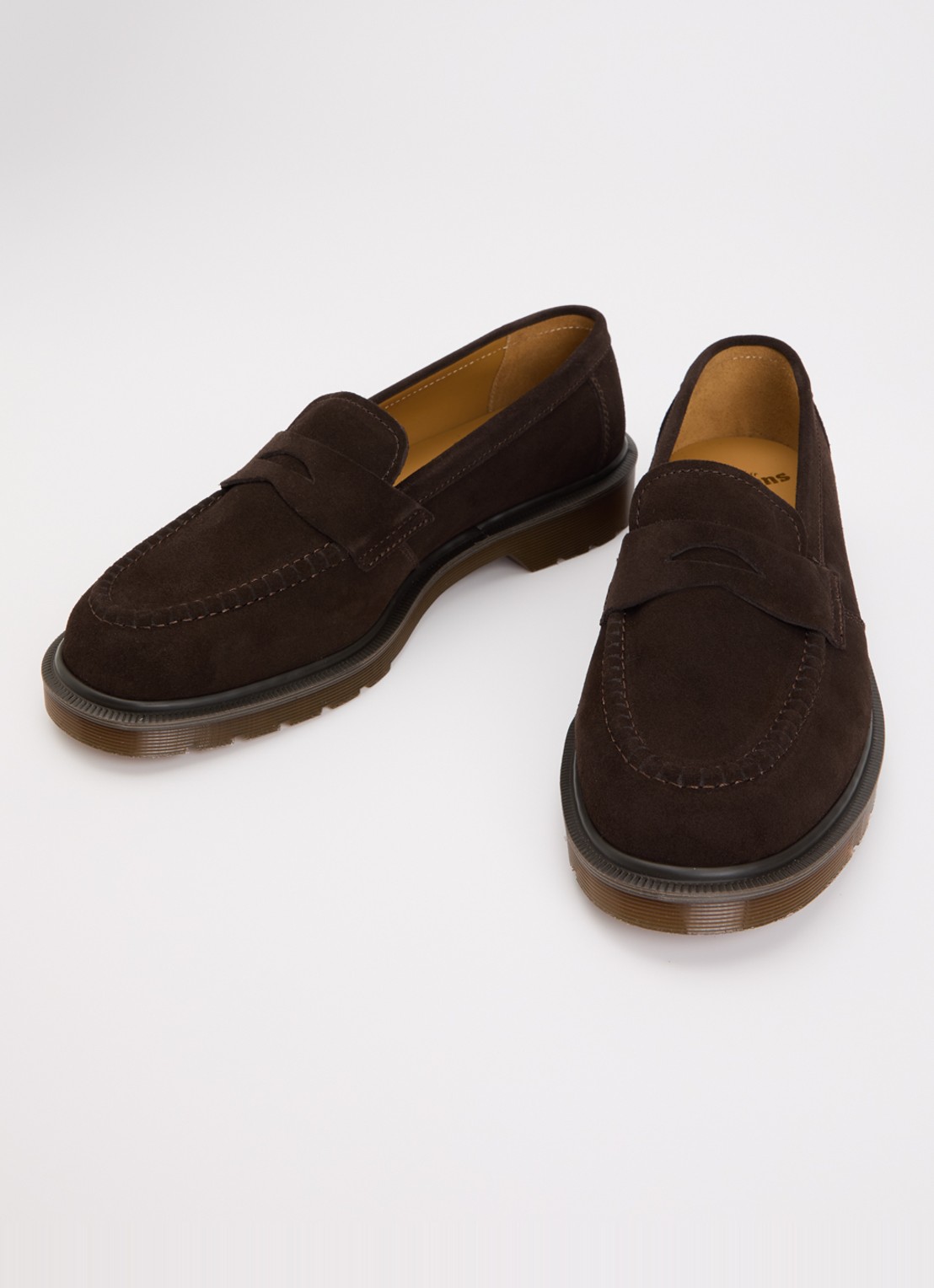 Dr. Martens Delapre loafer van kalfssuède - detail 2 donkerbruin