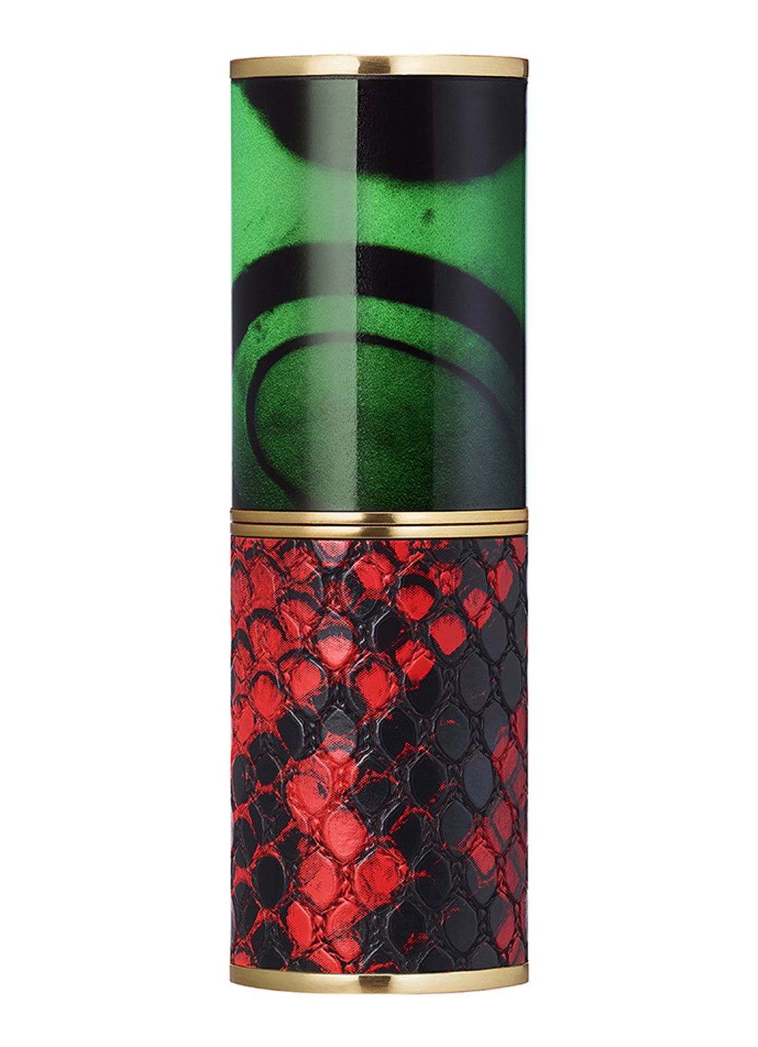 Dries Van Noten Lipstick Case - lege lipstick huls - voorkant malachite snake