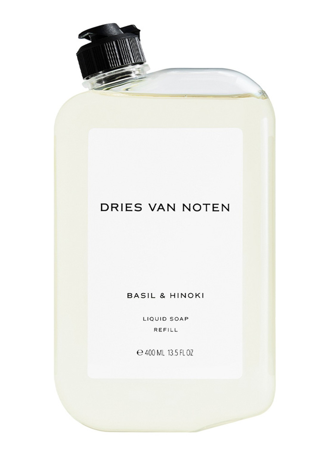 Dries Van Noten Liquid Soap Basil & Hinoki Refill - navulling handzeep 400 ml - voorkant undefined