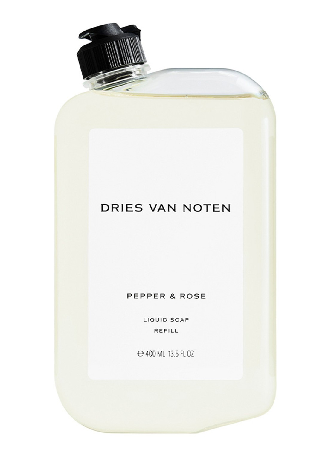 Dries Van Noten Liquid Soap Pepper & Rose Refill - handzeep navulling 400 ml - voorkant undefined